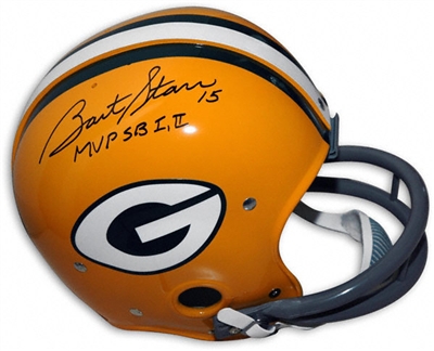 Bart Starr Autographed Green Bay Packers Full Size TK Helmet